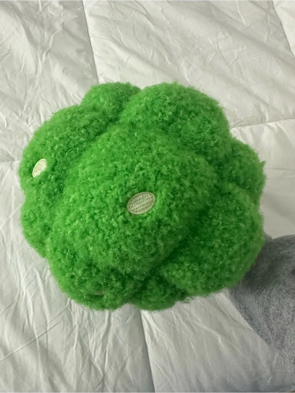 Plush Green Broccoli Stem Decorative Pillow - Soft Home Accent
